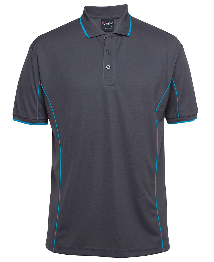 PODIUM S/S PIPING POLO FOREST/WHITE-2XS - Image 10