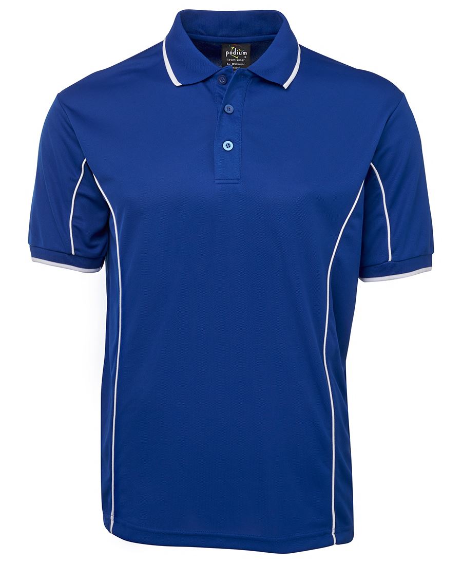 PODIUM S/S PIPING POLO FOREST/WHITE-2XS - Image 22
