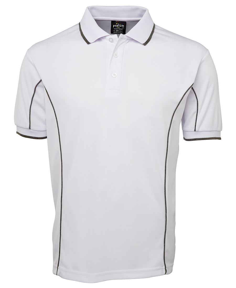 PODIUM S/S PIPING POLO FOREST/WHITE-2XS - Image 23