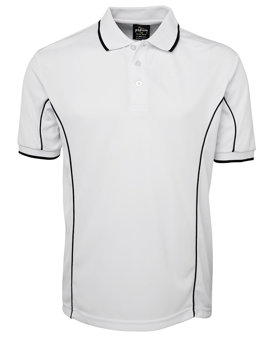 PODIUM S/S PIPING POLO FOREST/WHITE-2XS - Image 24