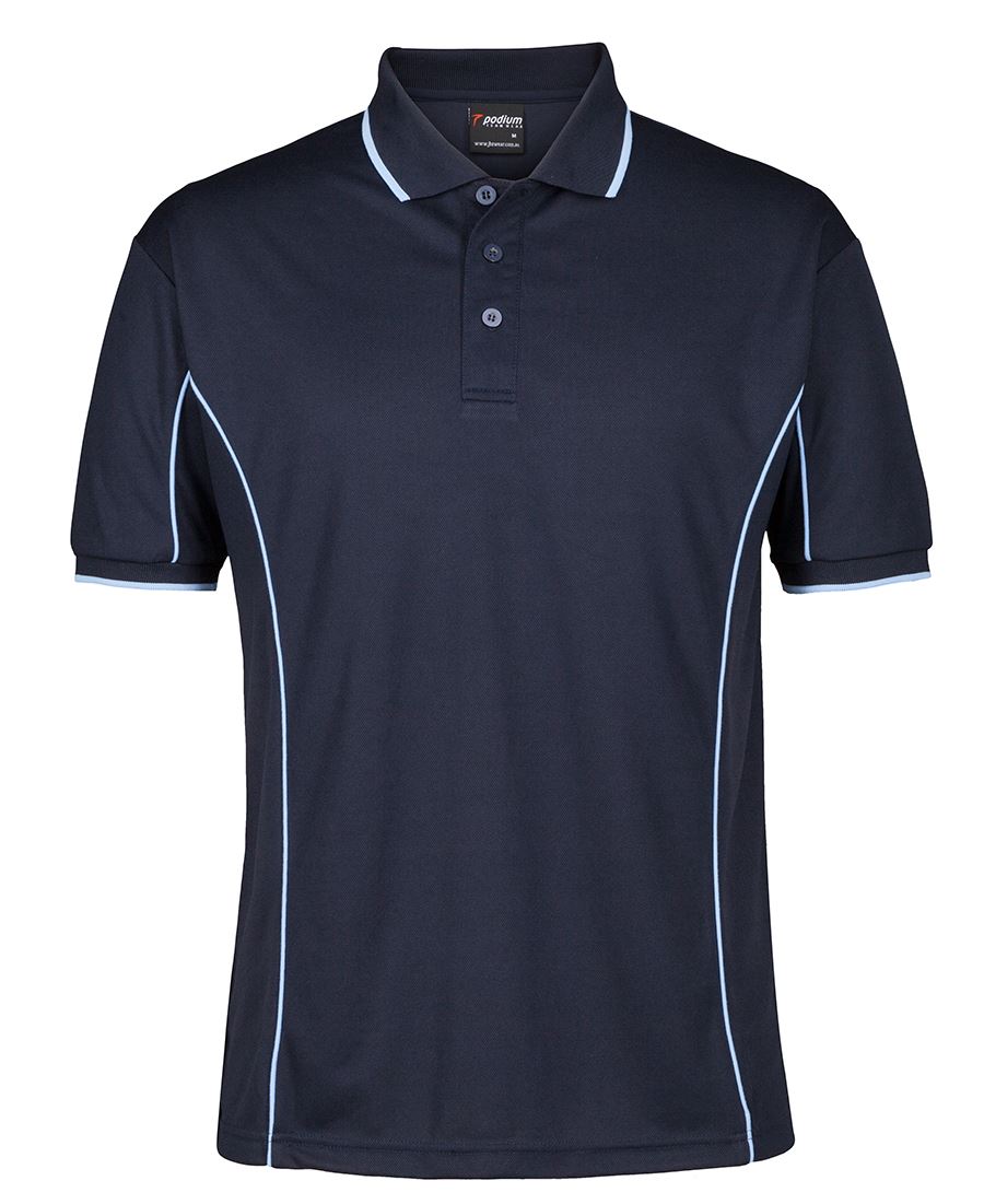 PODIUM S/S PIPING POLO FOREST/WHITE-2XS - Image 19