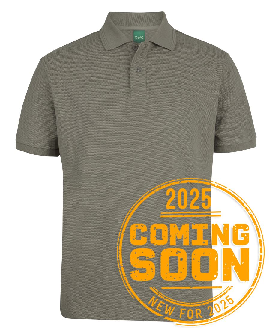 C of C 320G POPCORN COTTON POLO BLACK - 3XS - Image 4
