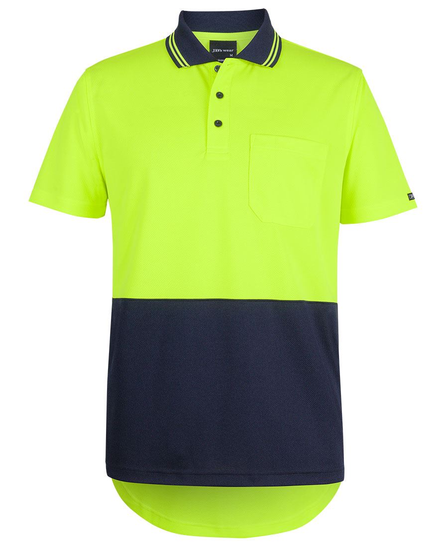 JB's HV S/S DROP TAIL POLO LIME/NAVY - 2XS - Image 2