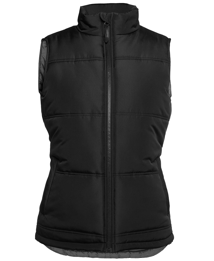 JB's LADIES ADV PUFFER VEST BLACK/GREY - 08