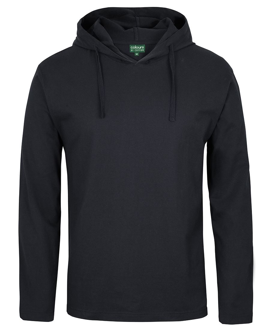 C of C L/S HOODED TEE BLACK - 3XS