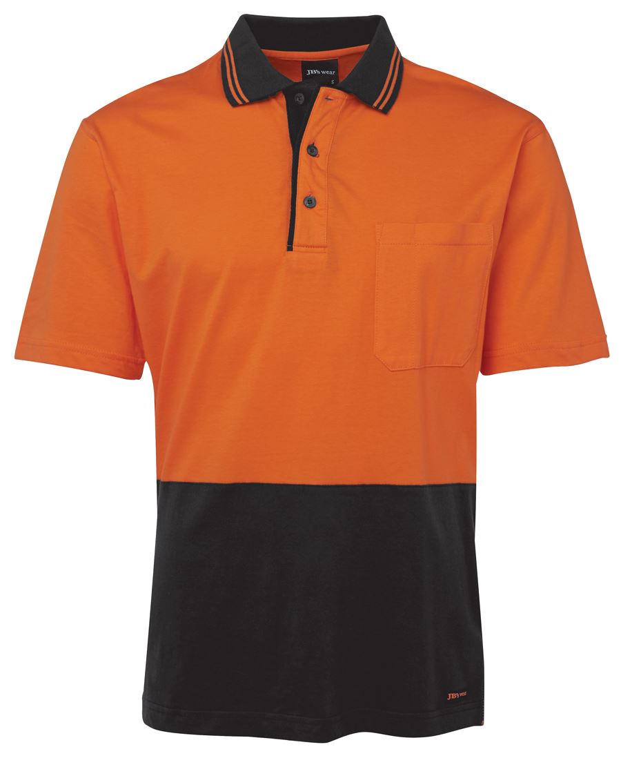 JB's HV S/S COTTON POLO YELLOW/BLACK-2XS