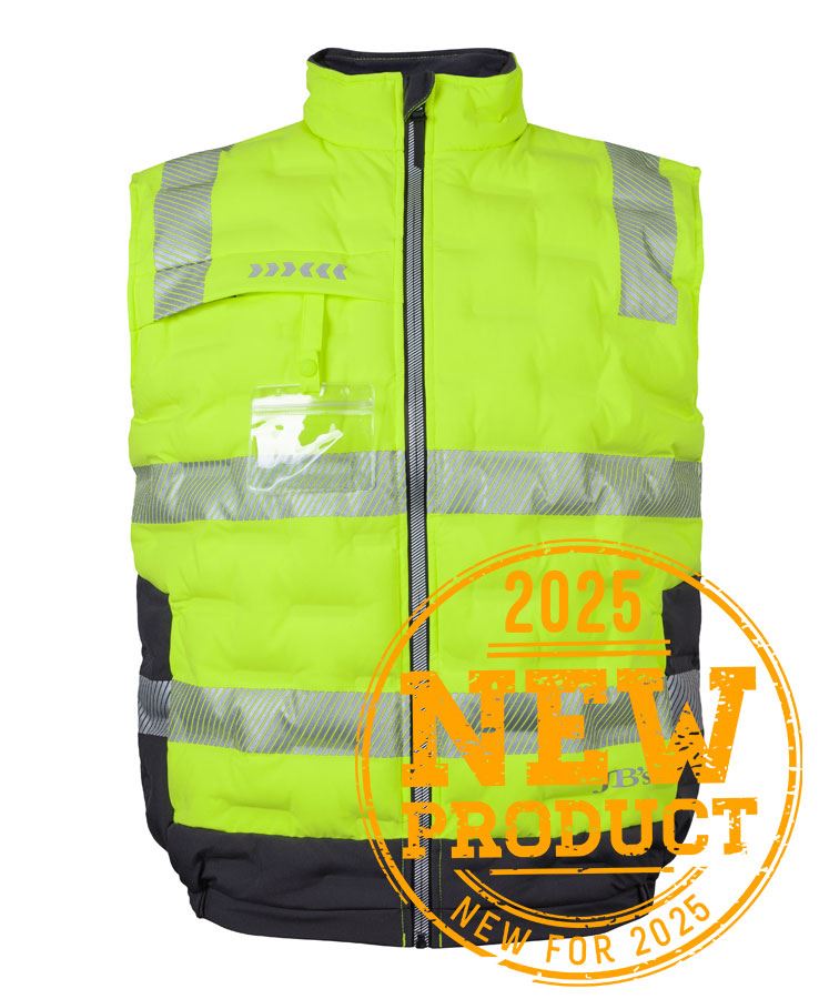 JB's HV (D+N) GRAPHENE PUFFER VEST LIME/CHARCOAL-XS