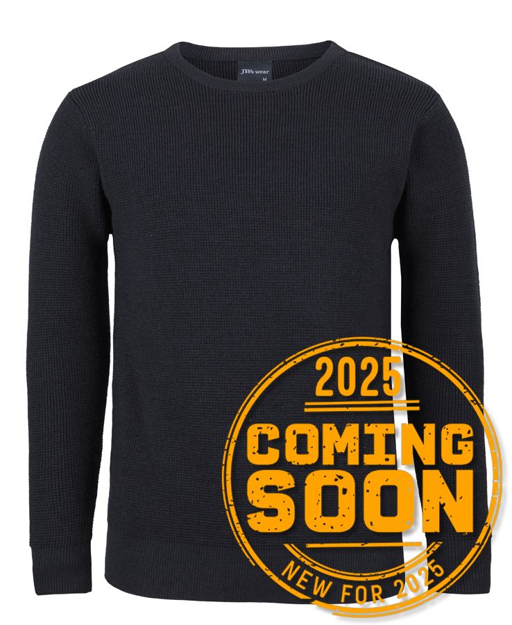 JB's CHUNKY CREW NECK JUMPER BLACK - 3XS